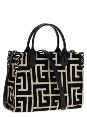 'B-Army Small' shopping bag DN1FE818TJDCGFE BALMAIN White/Black