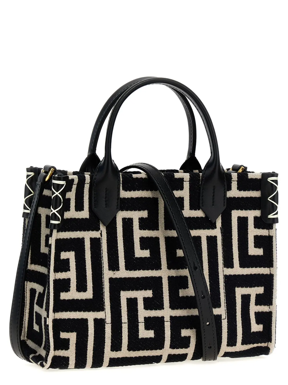 Шопер Balmain B-Army Small Чорно-білий 2 'B-Army Small' shopping bag DN1FE818TJDCGFE BALMAIN White/Black