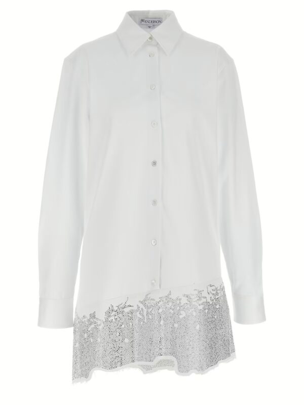 Rhinestone shirt dress J.W.ANDERSON White