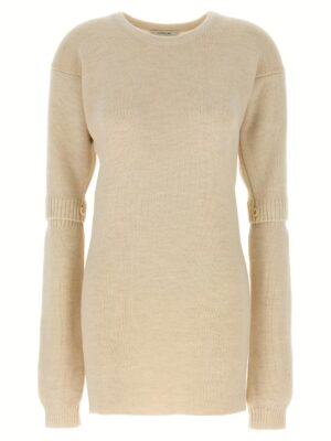Knitted dress with removable sleeves LEMAIRE White