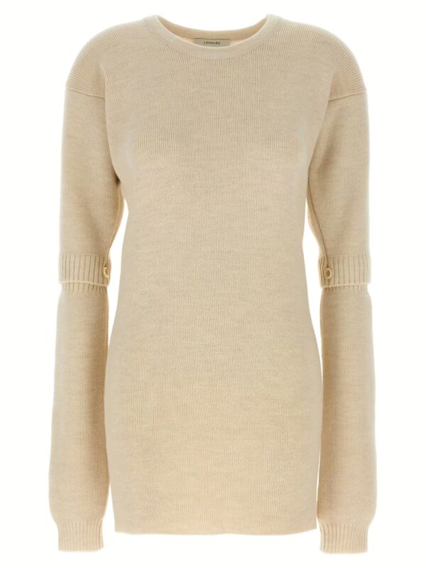 Knitted dress with removable sleeves LEMAIRE White