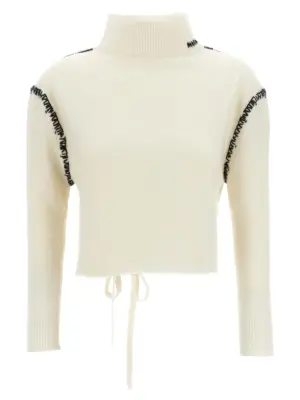 Mending detail cardigan MARNI White/Black