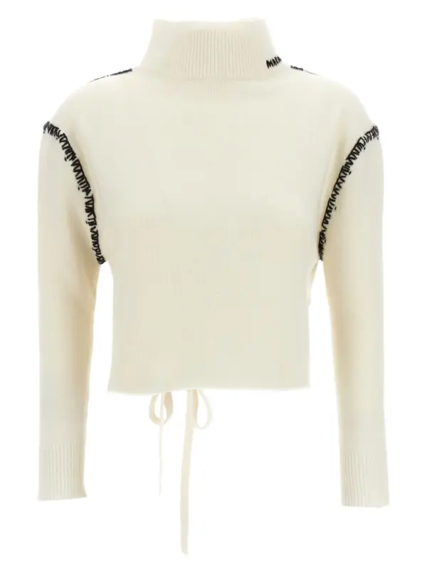 Mending detail cardigan MARNI White/Black