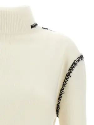 Mending detail cardigan Woman MARNI White/Black
