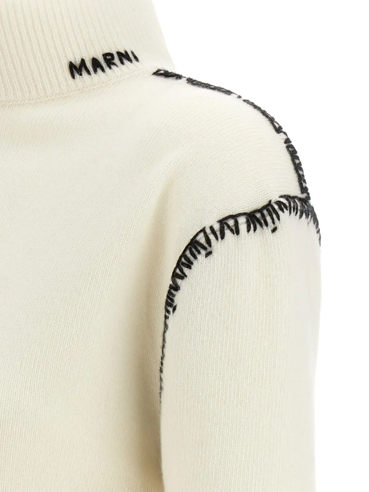 Кардиган Marni Mending detail Чорно-білий 4 Mending detail cardigan 70% wool 30% cachemire MARNI White/Black