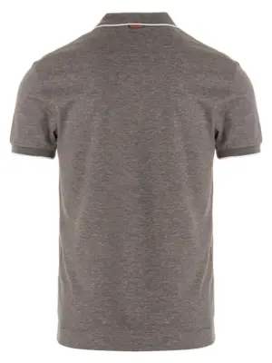 Logo embroidery polo shirt E7358A5B746K95 ZEGNA Gray