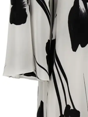 'Eles' dress 100% silk MAX MARA STUDIO White/Black