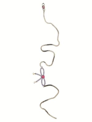 Bow crystal long earrings DSQUARED2 Multicolor