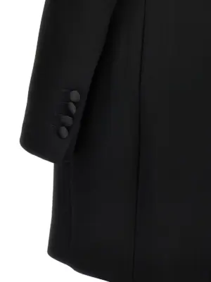'Dolce' tuxedo blazer 83% virgin wool 12% silk 3% polyester 2% elastane DOLCE & GABBANA Black
