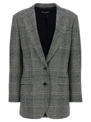 'Pied de Poule' blazer DOLCE & GABBANA White/Black