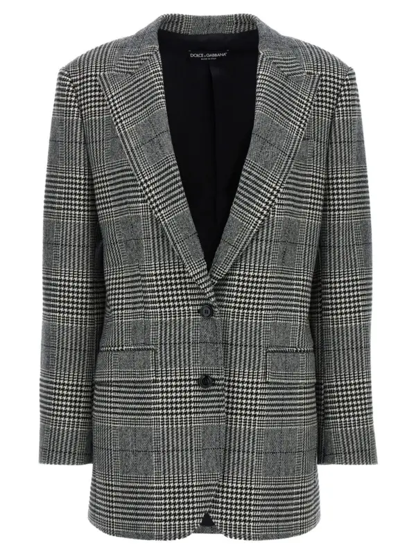 'Pied de Poule' blazer DOLCE & GABBANA White/Black