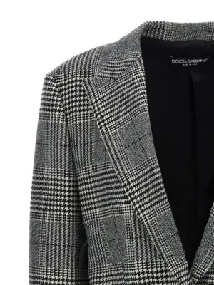 'Pied de Poule' blazer Woman DOLCE & GABBANA White/Black