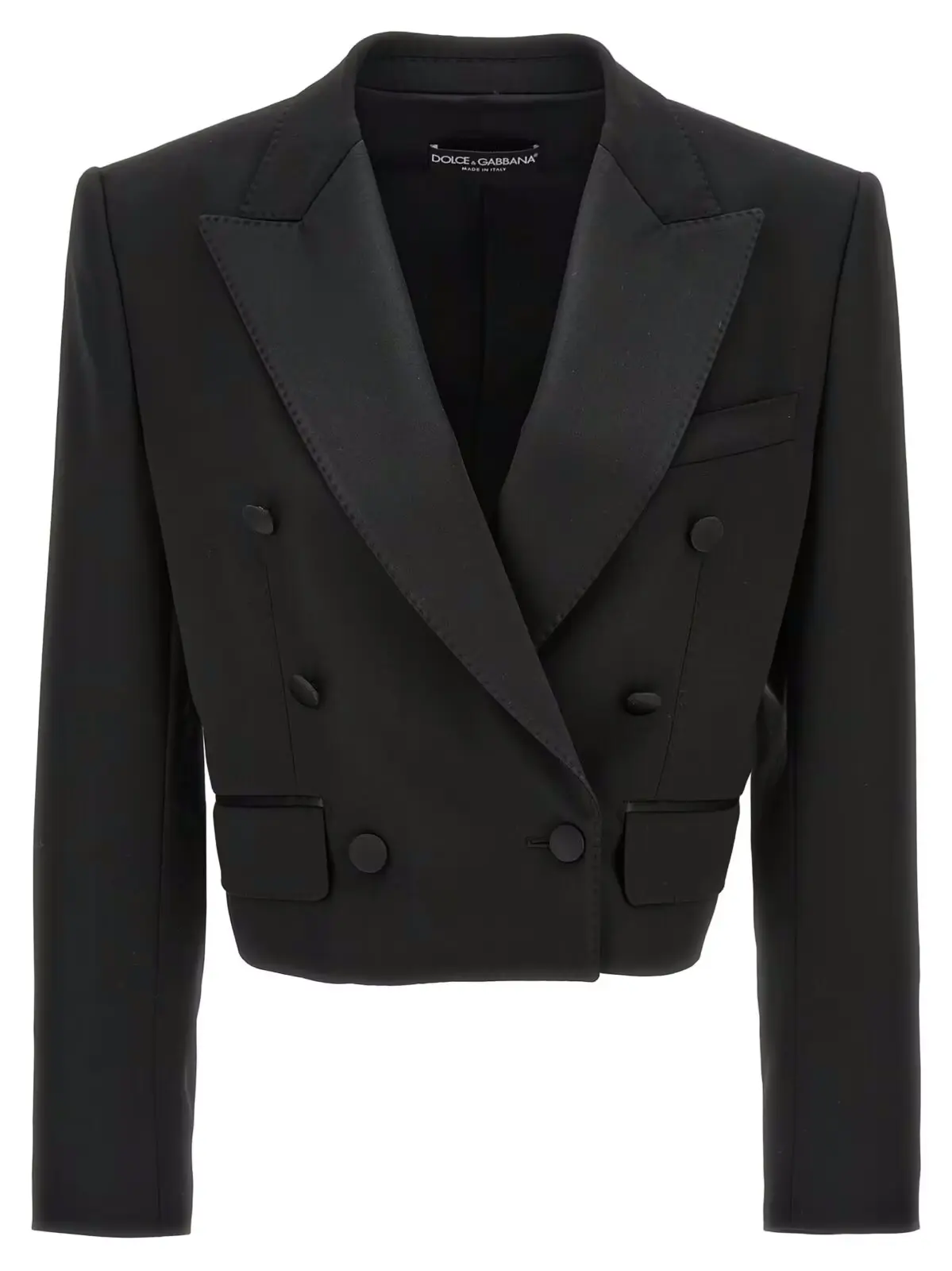 Короткий блейзер Dolce Gabbana Tuxedo Чорний 1 'Tuxedo' crop blazer DOLCE & GABBANA Black