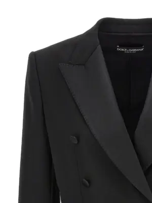 'Tuxedo' crop blazer Woman DOLCE & GABBANA Black