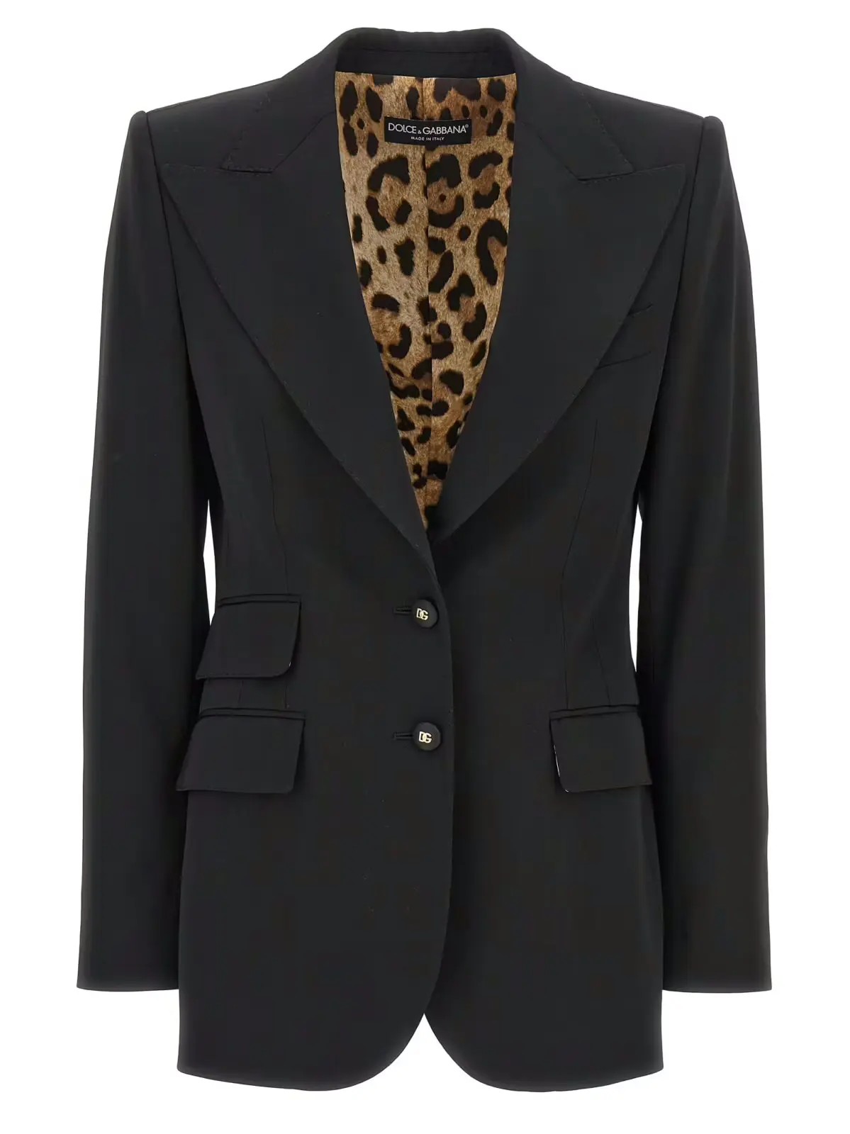 Блейзер з однобортним застібанням Dolce Gabbana Чорний 1 'Turlington' blazer DOLCE & GABBANA Black