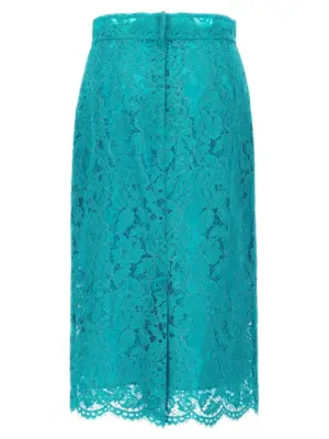 Lace skirt F4B7ITHLM7LB4469 DOLCE & GABBANA Light Blue