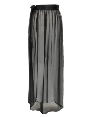 Chiffon long skirt DOLCE & GABBANA Black