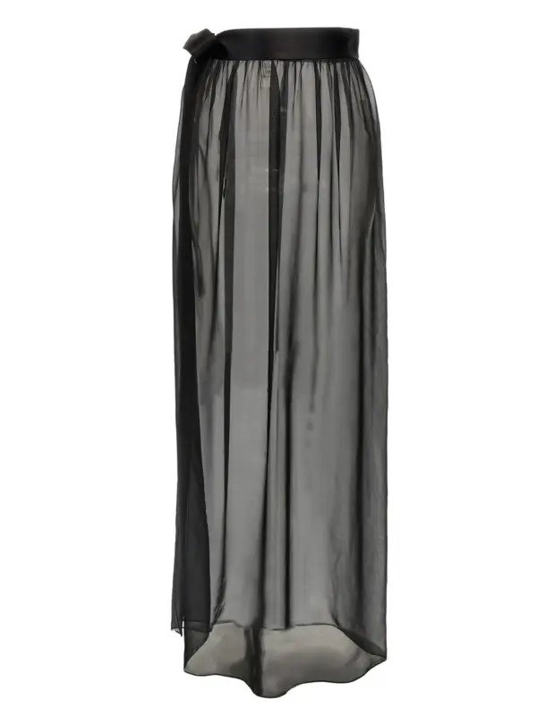 Chiffon long skirt DOLCE & GABBANA Black