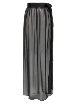 Chiffon long skirt F4C0ATFU1ATN0000 DOLCE & GABBANA Black