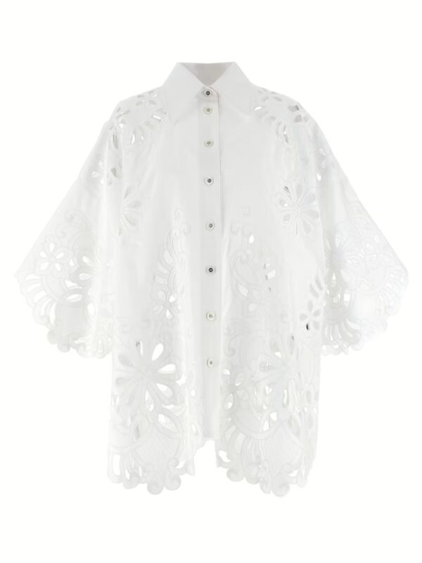 Cut-out embroidery shirt DOLCE & GABBANA White