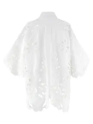 Cut-out embroidery shirt F5S56ZGDCKOW0800 DOLCE & GABBANA White