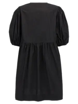 Knot poplin dress F9005099 GANNI Black