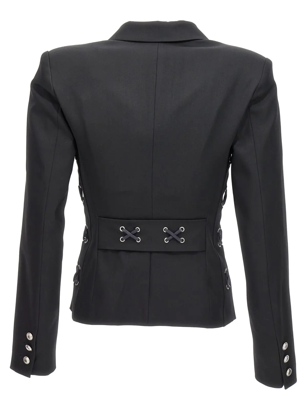 Блейзер Single breast lace-up Alessandra Rich Чорний 2 Single breast lace-up blazer jacket FAB3421F4055900 ALESSANDRA RICH Black