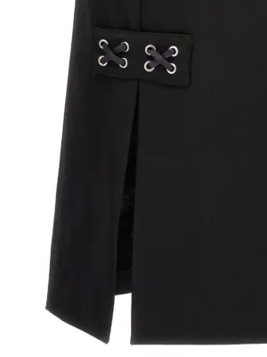 Lace-up skirt 70% WO 30% EA ALESSANDRA RICH Black