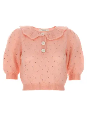 Rhinestone sweater ALESSANDRA RICH Pink