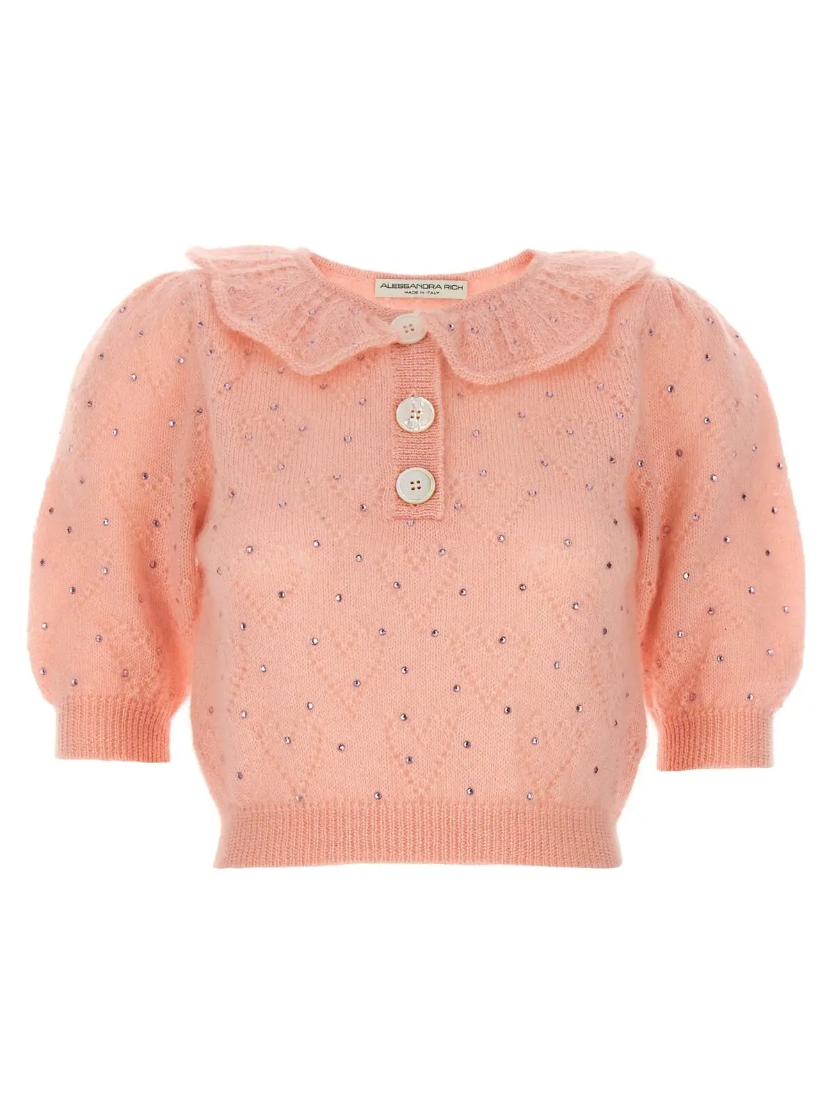Светр зі стразами Alessandra Rich 1 Rhinestone sweater ALESSANDRA RICH Pink