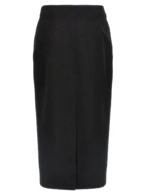 Midi tweed bouclé skirt FABX38500900 ALESSANDRA RICH Black