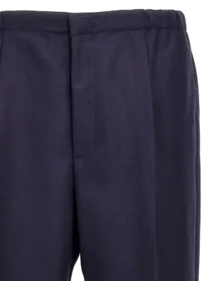 Wool trousers Man FENDI Blue