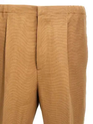 Paper canvas pants Man FENDI Beige