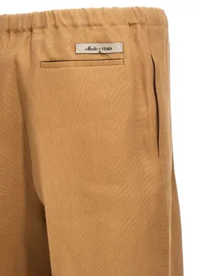 Paper canvas pants 100% industrial paper FENDI Beige