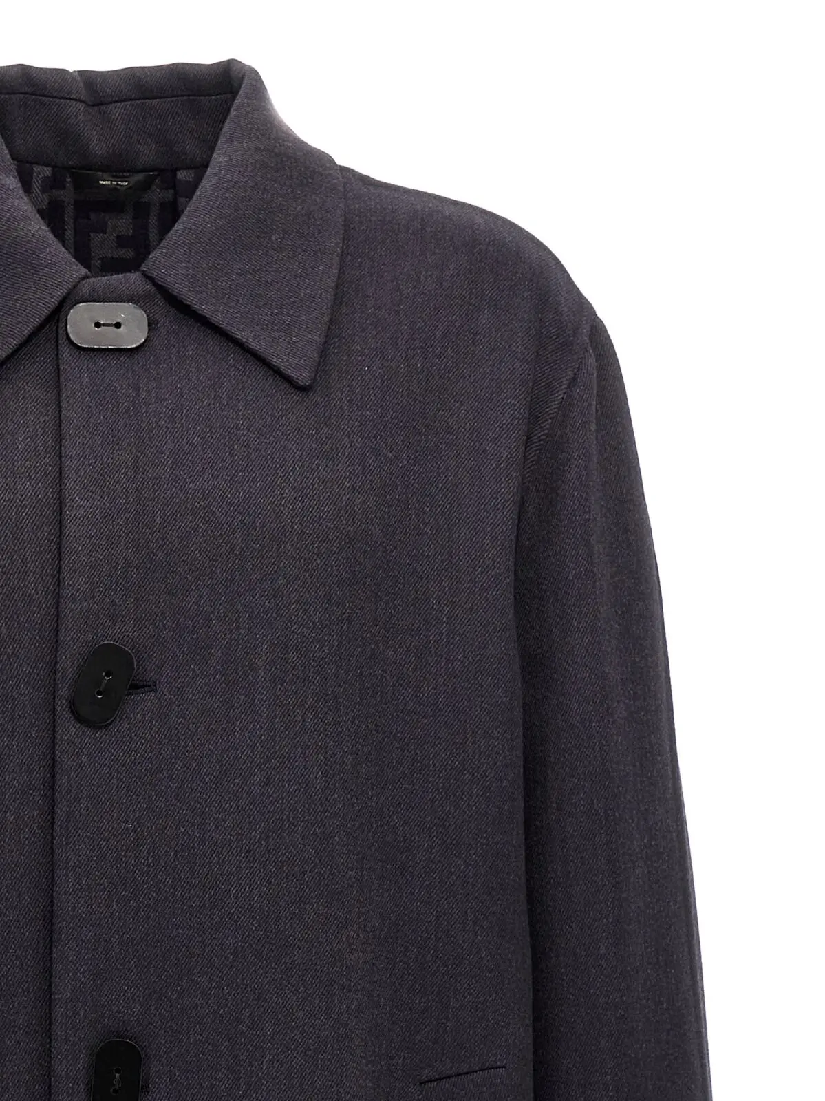 Пальто Fendi Double wool Синє 3 Double wool coat Man FENDI Blue