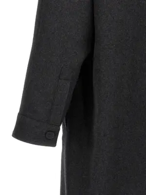 Single-breasted cashmere coat 98% cashmere 2% elastane FENDI Gray