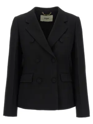 Double-breasted blazer FENDI Black