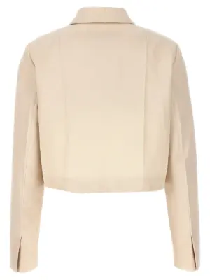 Tailored crop jacket FJ7474ARU5F1NY8 FENDI Beige