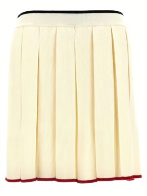 Knitted pleated skirt THOM BROWNE White