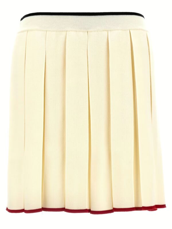 Knitted pleated skirt THOM BROWNE White