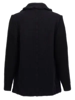 Double-breasted wool coat FNC501W241 COMME DES GARCONS SHIRT Blue