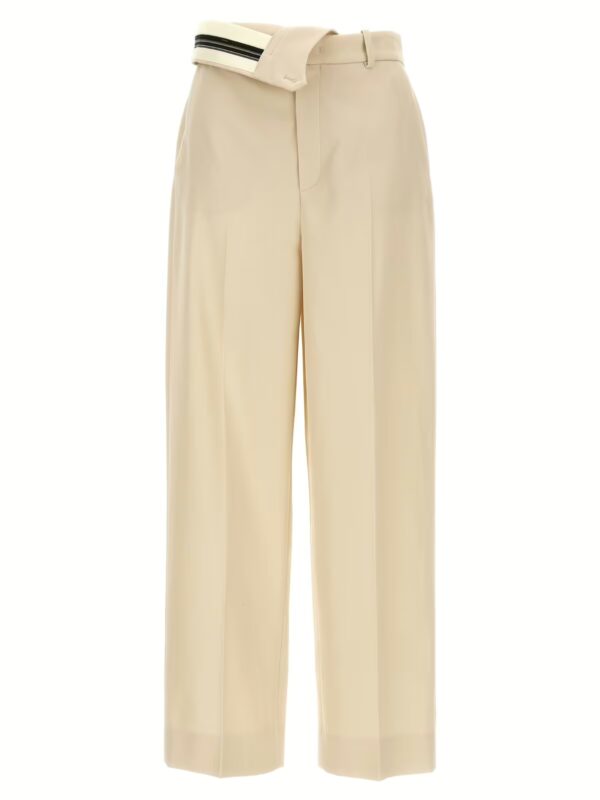 'Fendi Roma' gabardine trousers FENDI Beige