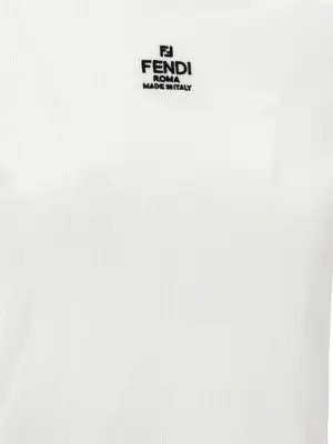 'Fendi' cropped T-shirt 94% cotton