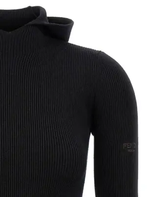 Hooded dress Woman FENDI Black