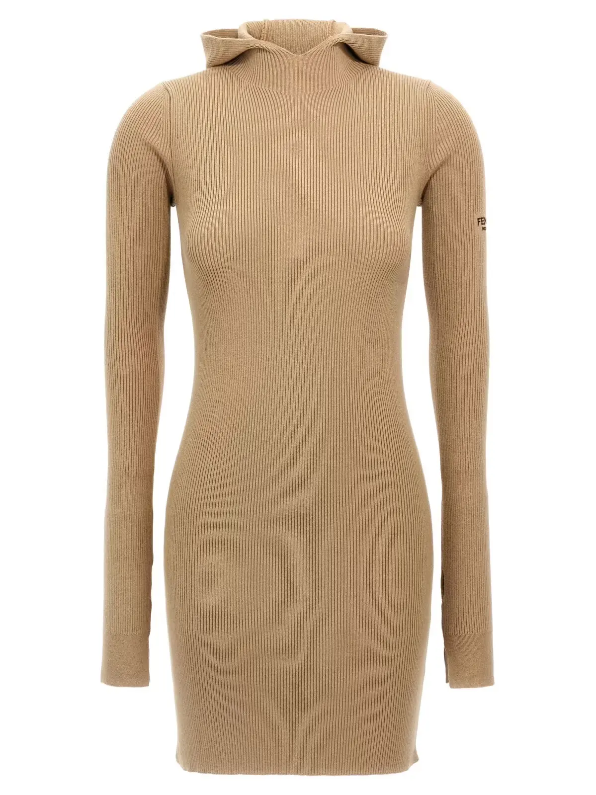 Сукня з капюшоном Fendi Коричнева 1 Hooded dress FENDI Beige