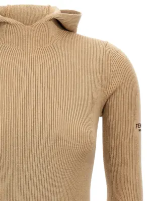 Hooded dress Woman FENDI Beige
