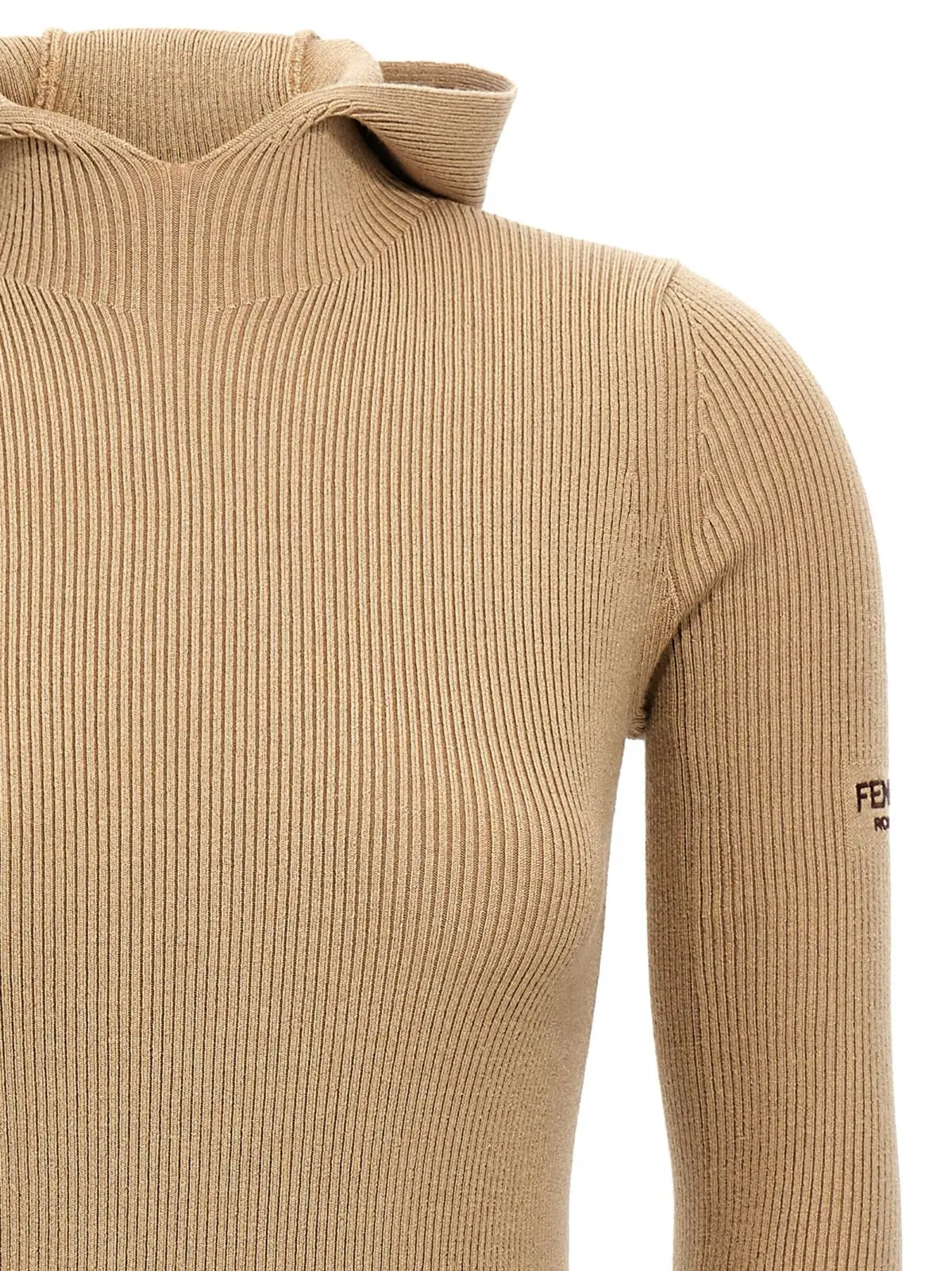 Сукня з капюшоном Fendi Коричнева 3 Hooded dress Woman FENDI Beige