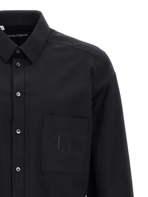 Logo embroidery shirt Man DOLCE & GABBANA Black