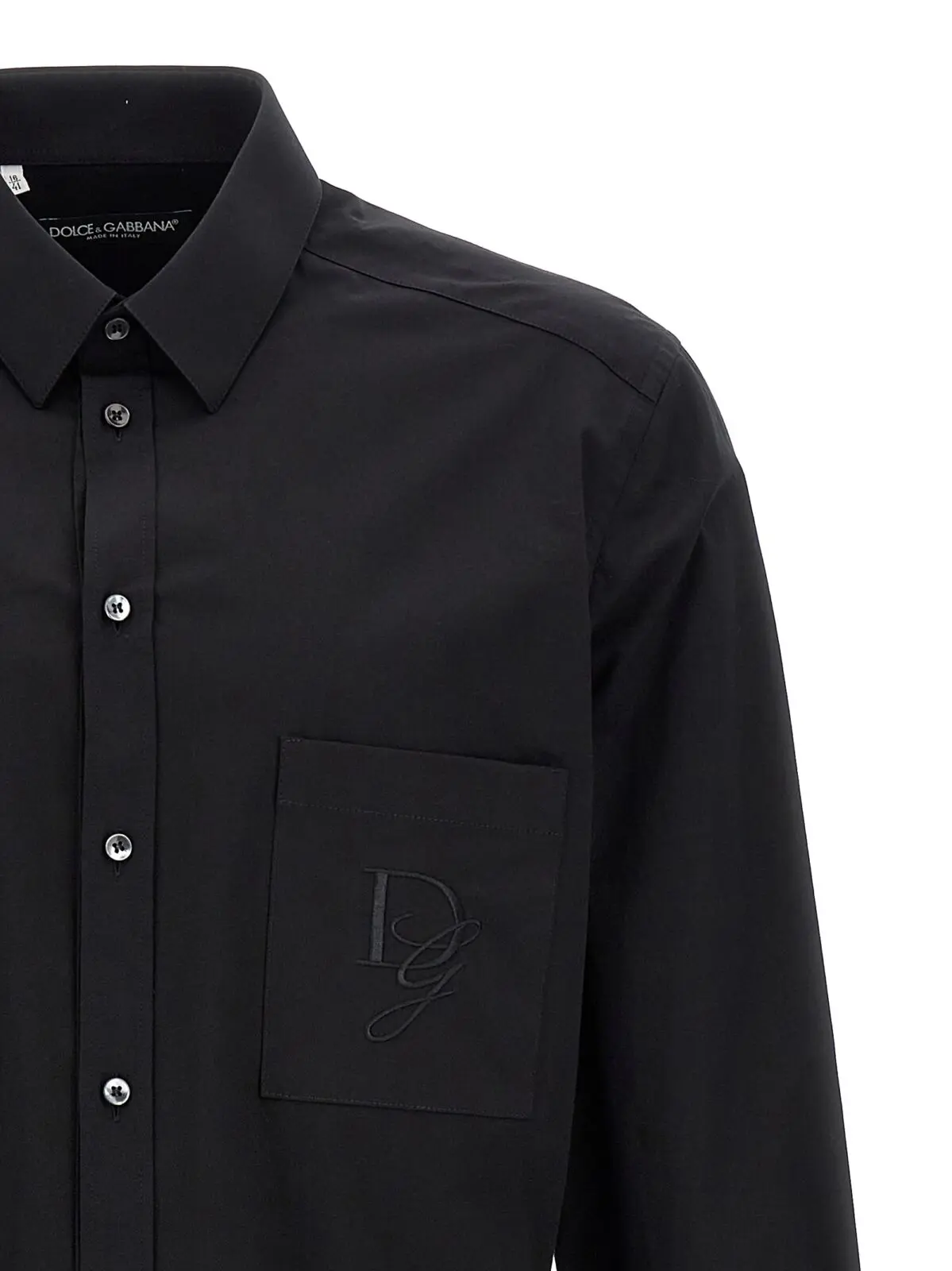 Сорочка Dolce Gabbana Logo embroidery Чорна 3 Logo embroidery shirt Man DOLCE & GABBANA Black