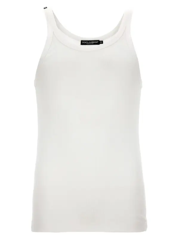 Ribbed tank top DOLCE & GABBANA White